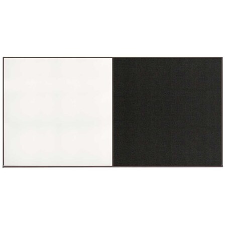 United Visual Products Enclosed Corkboard, 1 Door, 72"x36", 4" Fra UV3411-BLACK-BLACK
